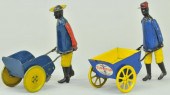 TIP TOP & MAN PUSHING WHEELBAR