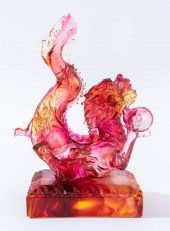 TITTOT CHINESE ART GLASS CELES