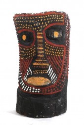 TIWI CARVED IRONWOOD BUST, AUS
