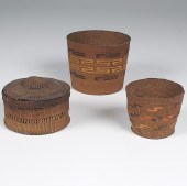 Tlingit Baskets lot of 3 inclu