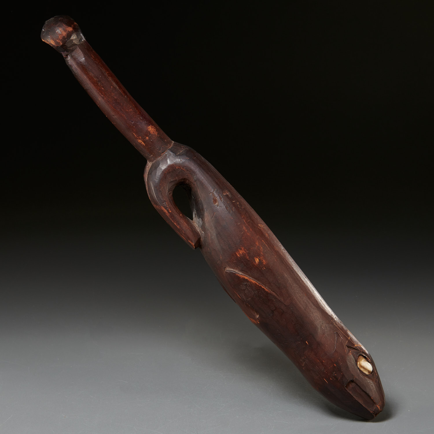 TLINGIT CARVED WOOD FISH CLUB