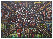 T.M. WELLS ABSTRACT PAINTING O