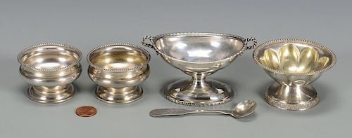 TN COIN SILVER SALT CELLARS &