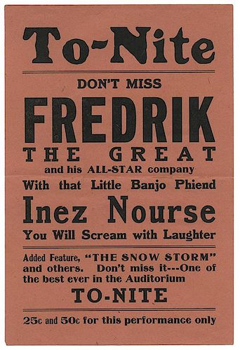 TO-NITE DON’T MISS FREDRIK THE