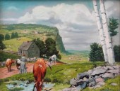 TOBEY Alton. Oil on Board ''A