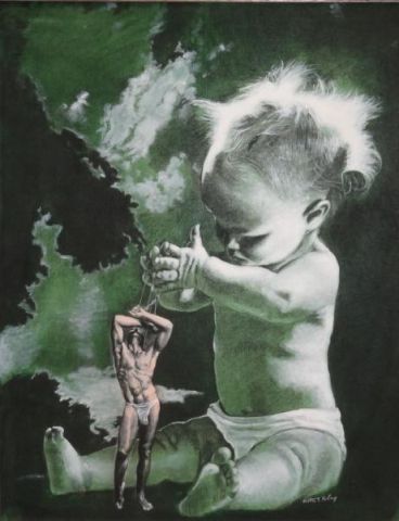 TOBEY Alton. Oil on Canvas