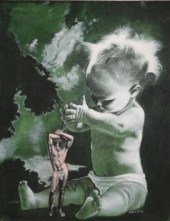 TOBEY Alton. Oil on Canvas ''C