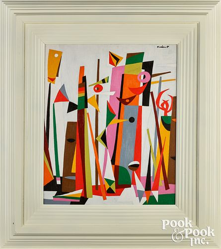 TOBIAS MUSICANT OIL ON MASONITE,