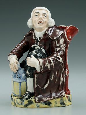 Toby jug, seated gentleman, holding