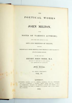 Todd (H J) The Poetical Works of