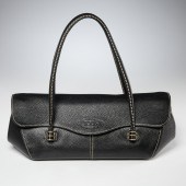 TOD'S CONTRAST STITCH LEATHER