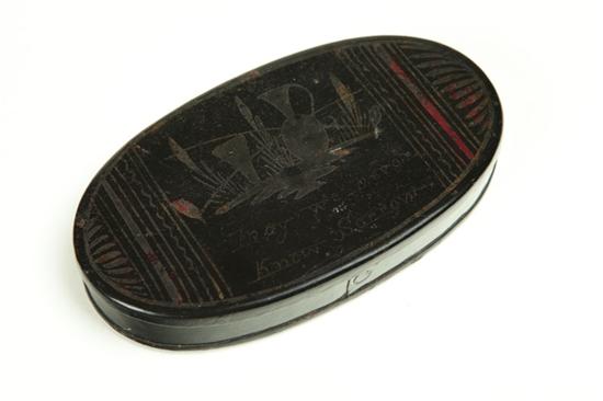 TOLE BOX.  American  mid 19th