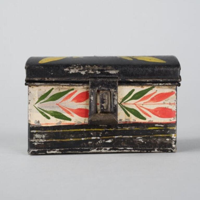 TOLE BOX WITH YELLOW BANDA small