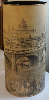 TOLE DECORATED CYLINDRICAL UMB