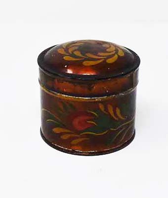 TOLE DECORATED TIN COVERED