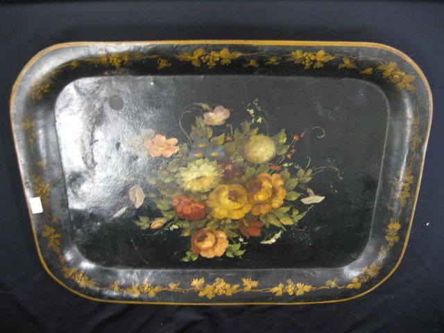 Tole Decorated Tray floral