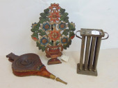 TOLE FLORAL DECORATED CANDLE S