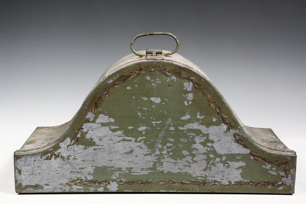 TOLE PAINTED TIN HAT BOX- for a