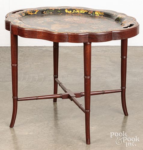 TOLE PAINTED TRAY, MID 20TH