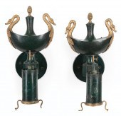 TOLE PEINTE, GILT METAL ARGAND