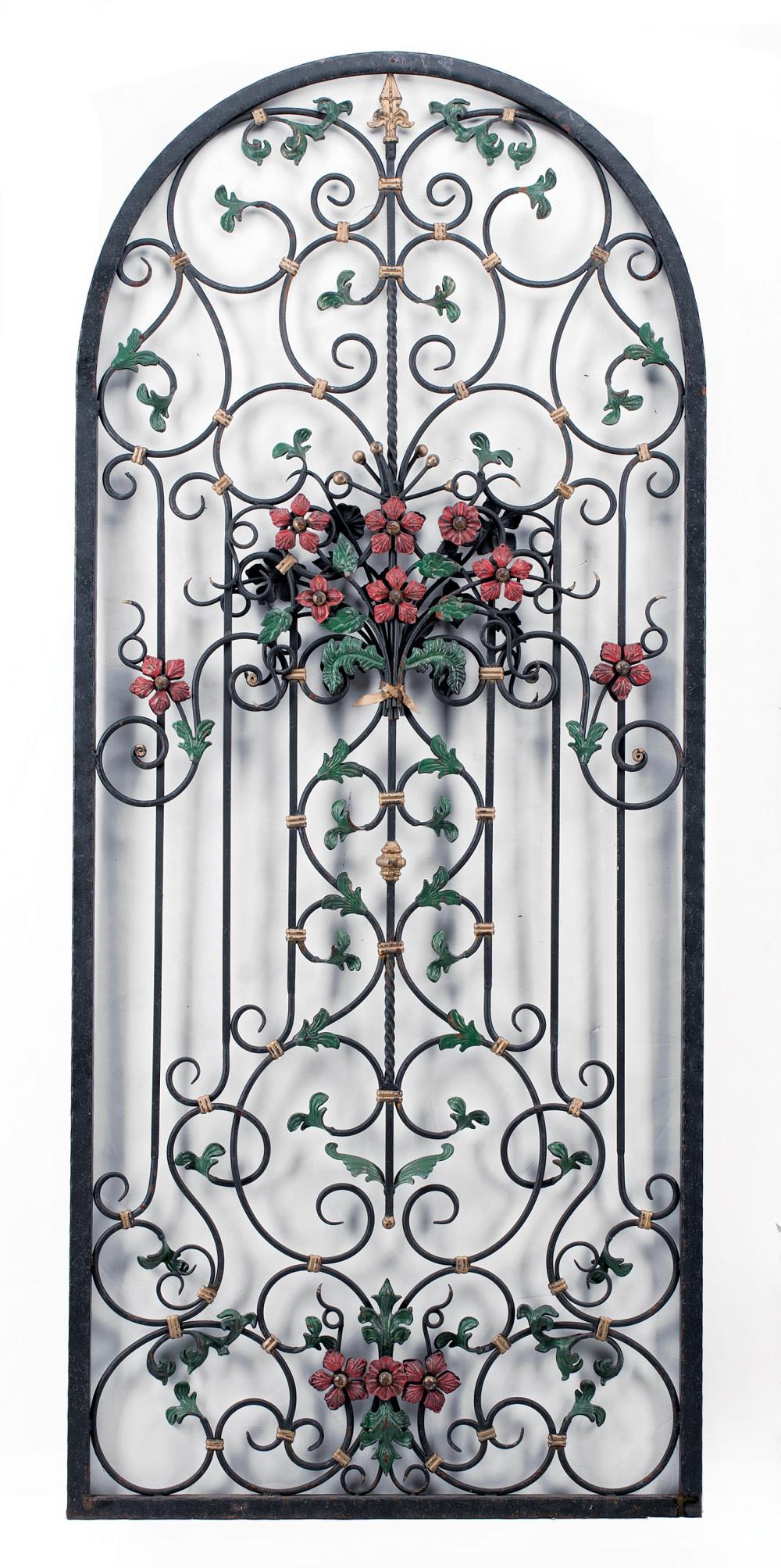 TOLE PEINTE, WROUGHT IRON WINDOW