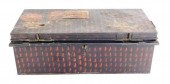TOLE TRAVEL CHEST, 19TH C., RE