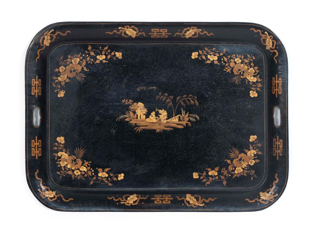TOLE TRAY 19TH CENTURY 21.75” X