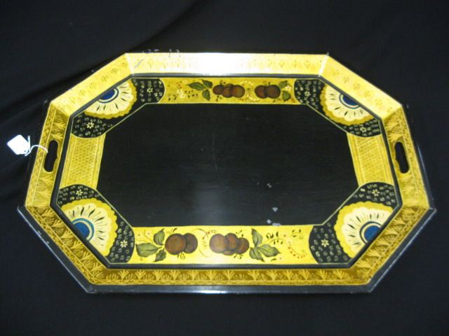 Tole Tray handpainted & gold leaf
