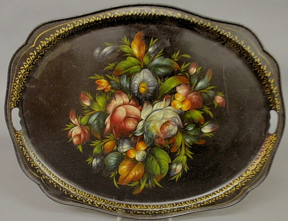 Tole tray late 19th c. with