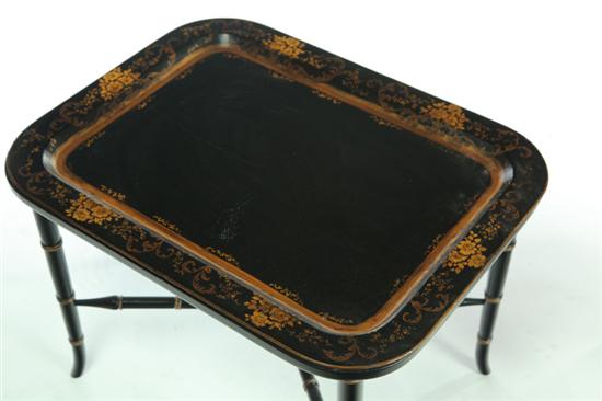 TOLE TRAY TABLE.  Twentieth