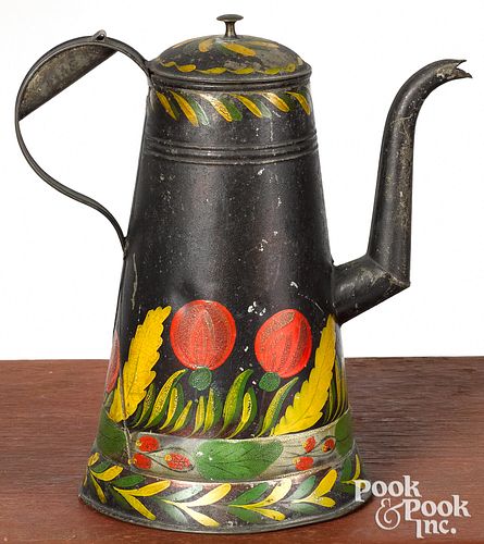 TOLEWARE COFFEE POT, 19TH
