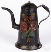 TOLEWARE COFFEE POT, 19TH C.To