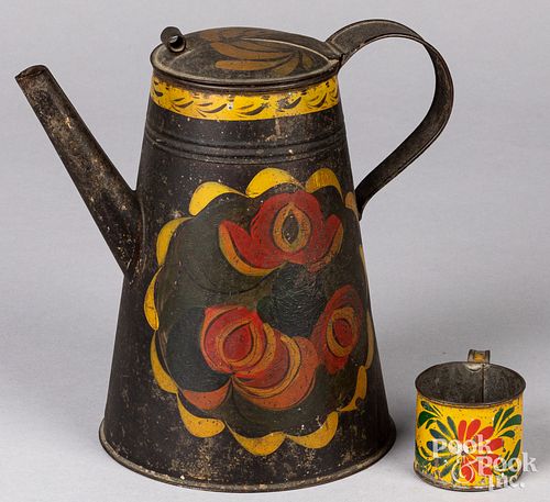 TOLEWARE COFFEEPOT AND
