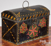 TOLEWARE DOCUMENT BOX, 19TH C.