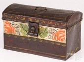 TOLEWARE DOME LID BOX, 19TH C.