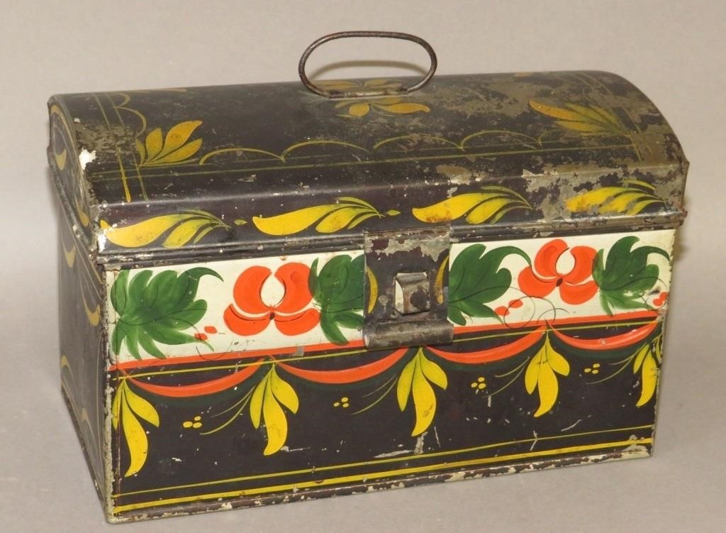 TOLEWARE DOMED DOCUMENT BOX