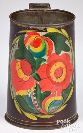 TOLEWARE MUG, 19TH C.Toleware