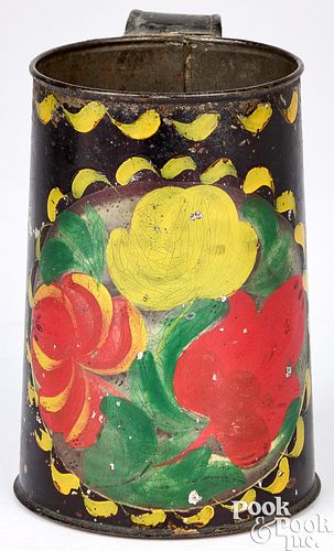 TOLEWARE MUG WITH FLORAL