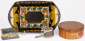 TOLEWARE, PAINTED BOX, ETC.<br