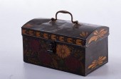 TOLEWARE TIN DOCUMENT BOX BLAC