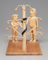 Tolson folk art carving, Adam