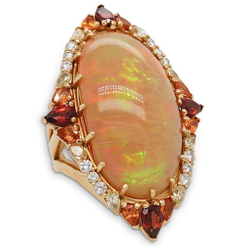 TOM CASTOR 18K GOLD, 34CT OPAL