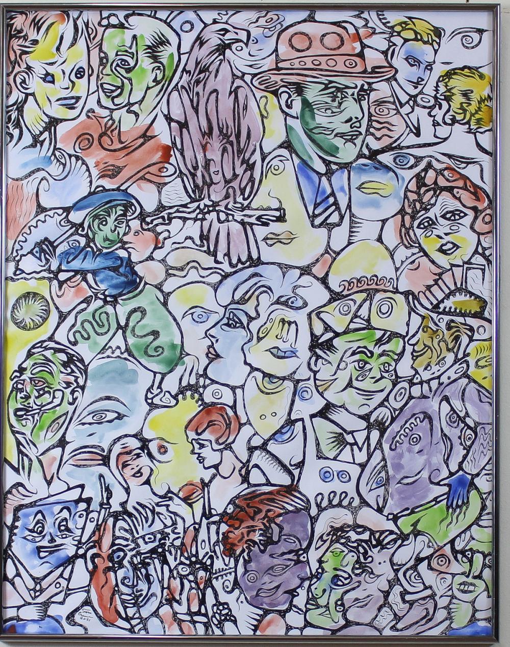 TOM CRAMER INDIA INK AND WATERCOLOR