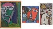 TOM CRAMER THREE OILS ON CANVA