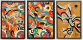 TOM CRAMER THREE OILS ON CANVA