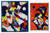 TOM CRAMER TWO OILS ON CANVAST