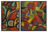 TOM CRAMER TWO OILS ON CANVAST