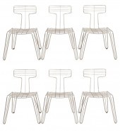 TOM DIXON WIRE CHAIRS, 6 Tom D