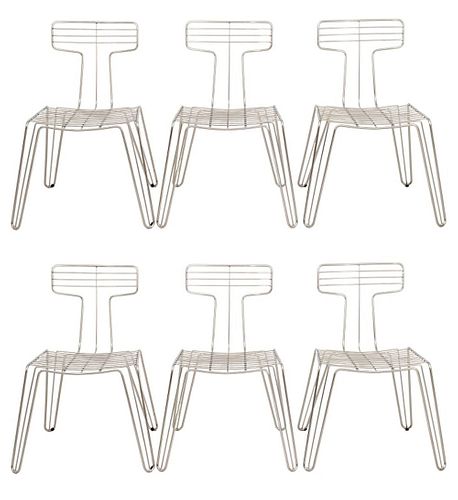TOM DIXON WIRE CHAIRS, 6Tom Dixon