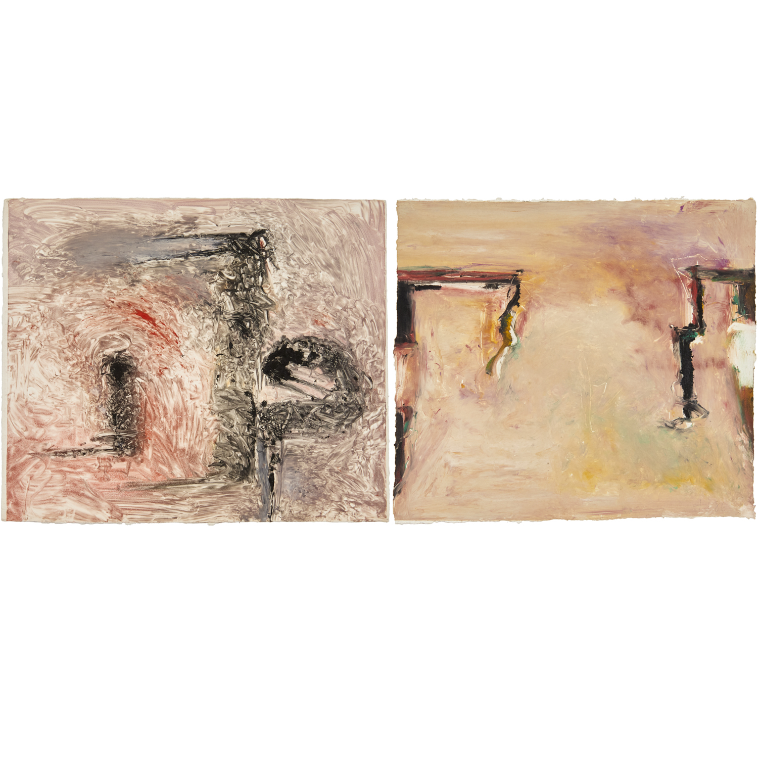 TOM LIEBER, (2) PAINTINGS, EX